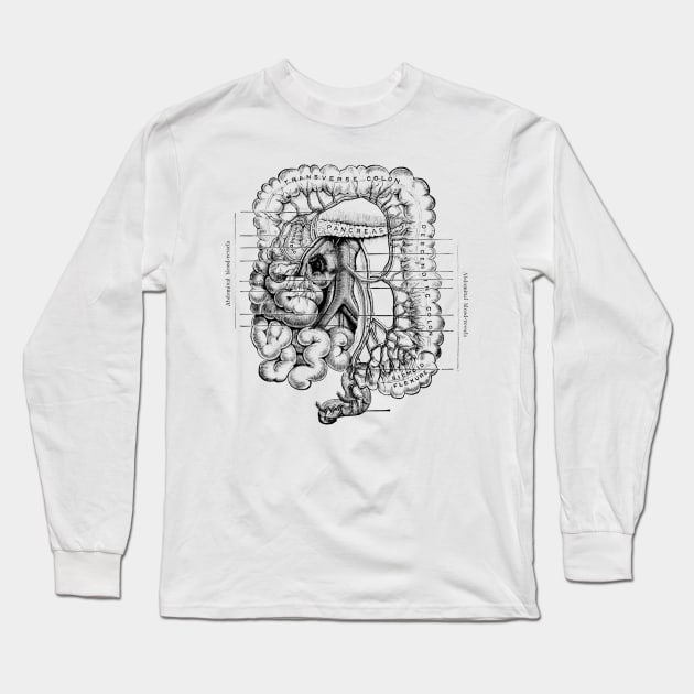 Human Body - Digestive System Long Sleeve T-Shirt by be yourself. design